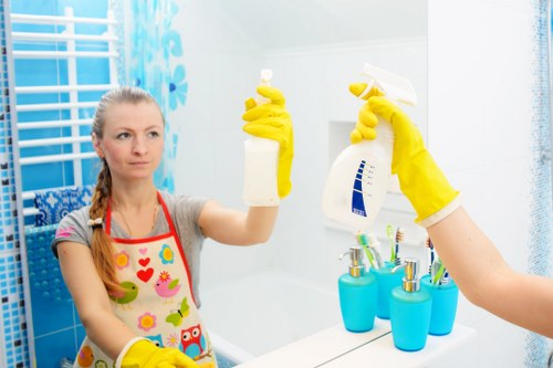 Dust removal during mattress cleaning process